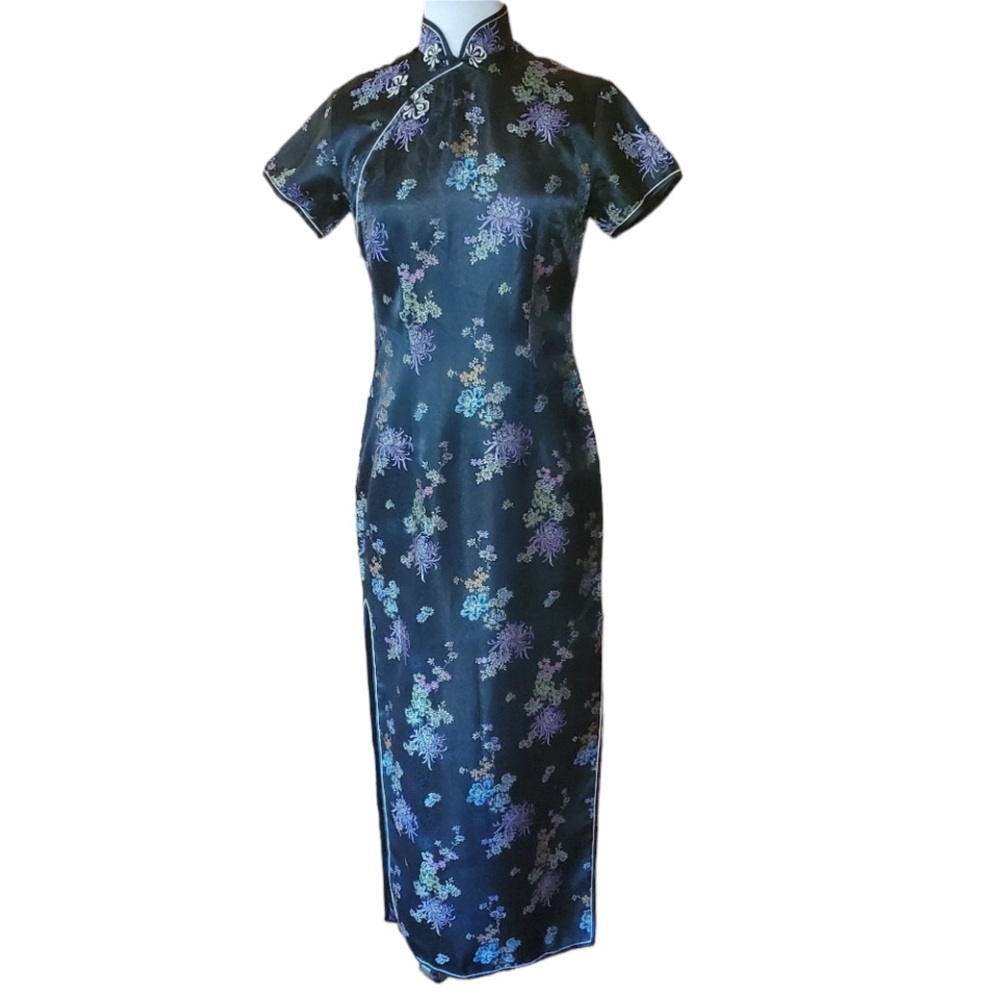 Vintage Solz Squirrel Floral‎ Cheongsam